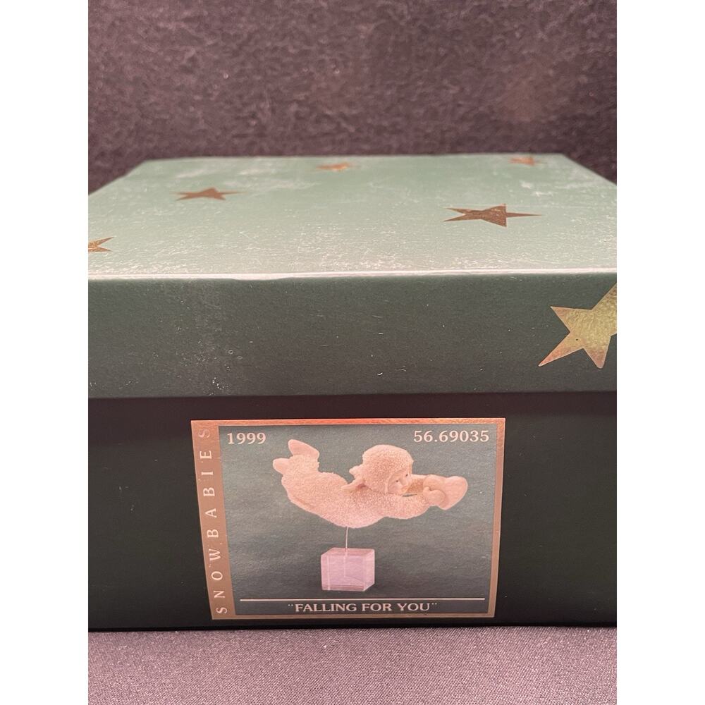 Vintage 1999 Dept 56 "Falling For You" Snowbabies in Original Box. - Picture 7 of 7
